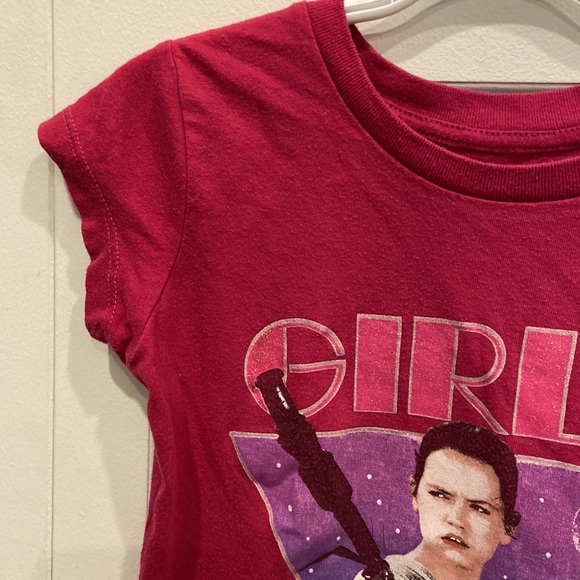 Star Wars Rey Girls Rule the Galaxy Short Sleeved Pink Tee - Picture 5 of 8